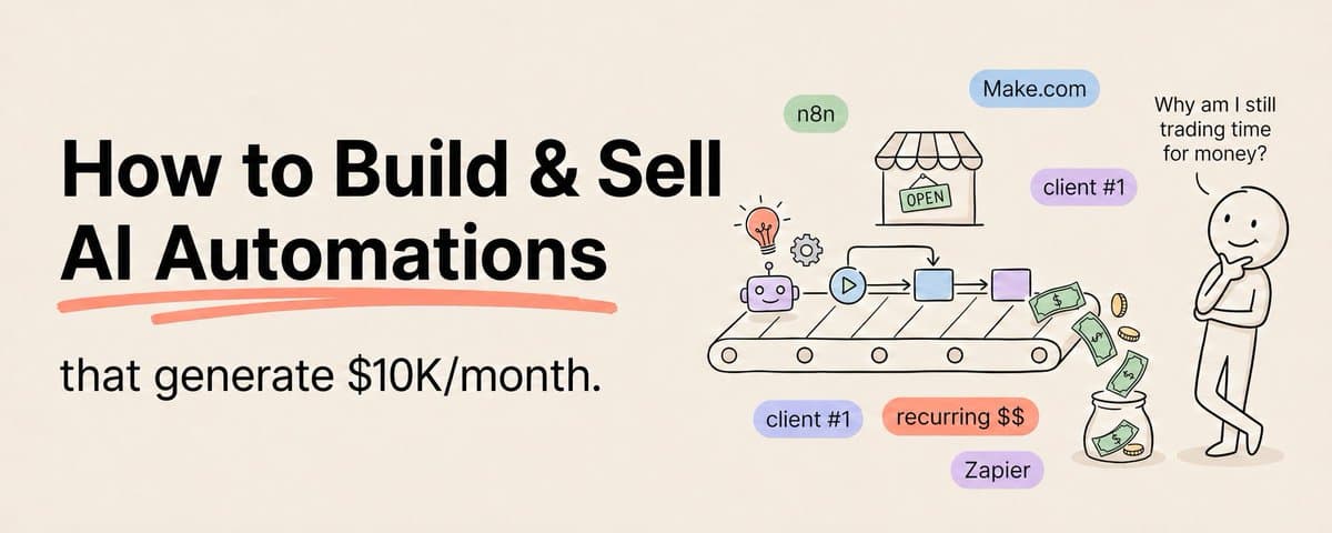 How to Build & Sell AI Automations That Generate $10K Per Month (Full Course) cover