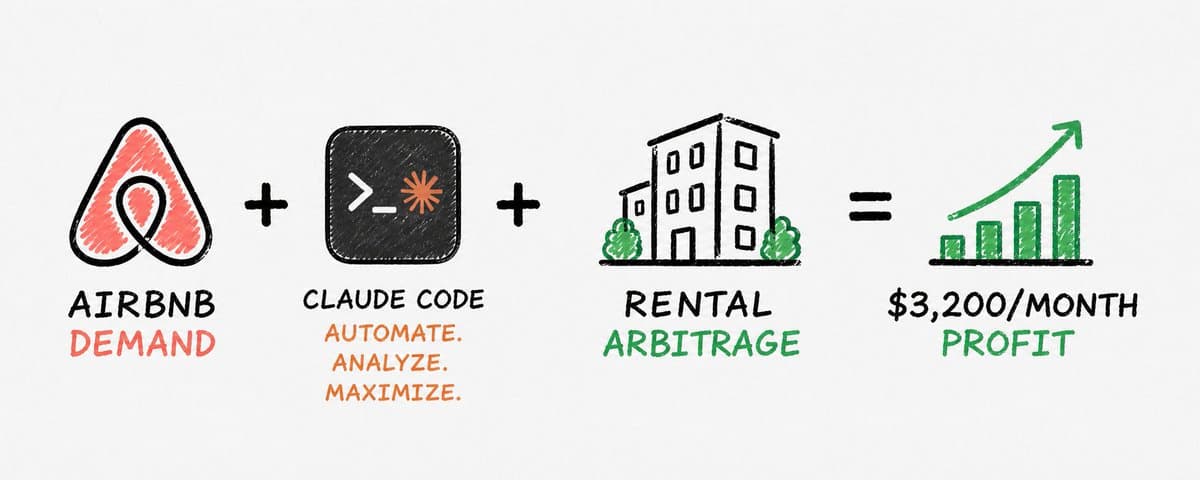 A guy I know makes $3,200/month from Airbnb. He doesn't own property. Claude just finds the deals cover